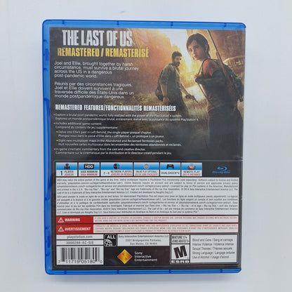 The Last of Us Remastered (Sony PlayStation 4 PS4, 2014)