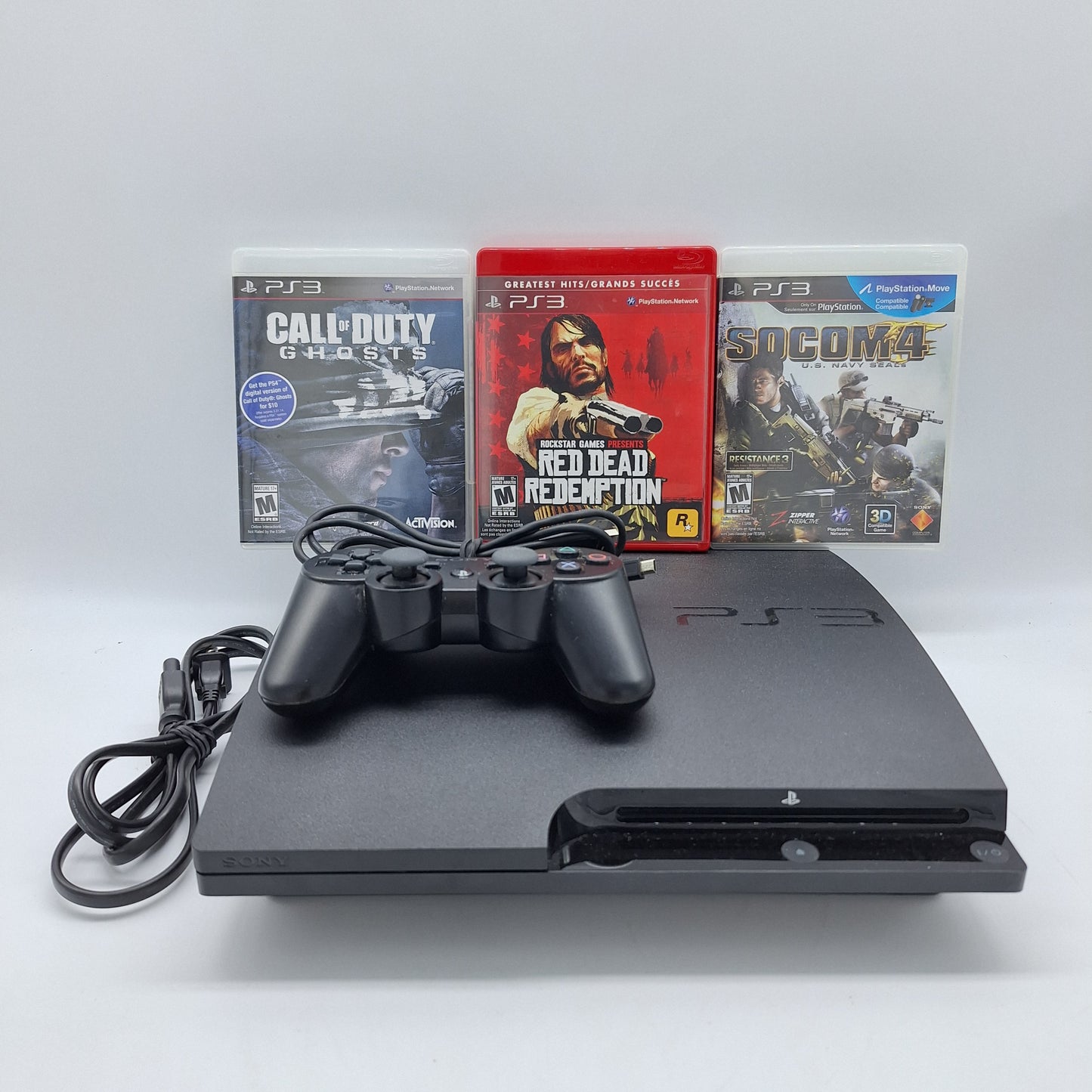 Sony PlayStation 3 Slim PS3 160GB Black Console Gaming System CECH-2001A